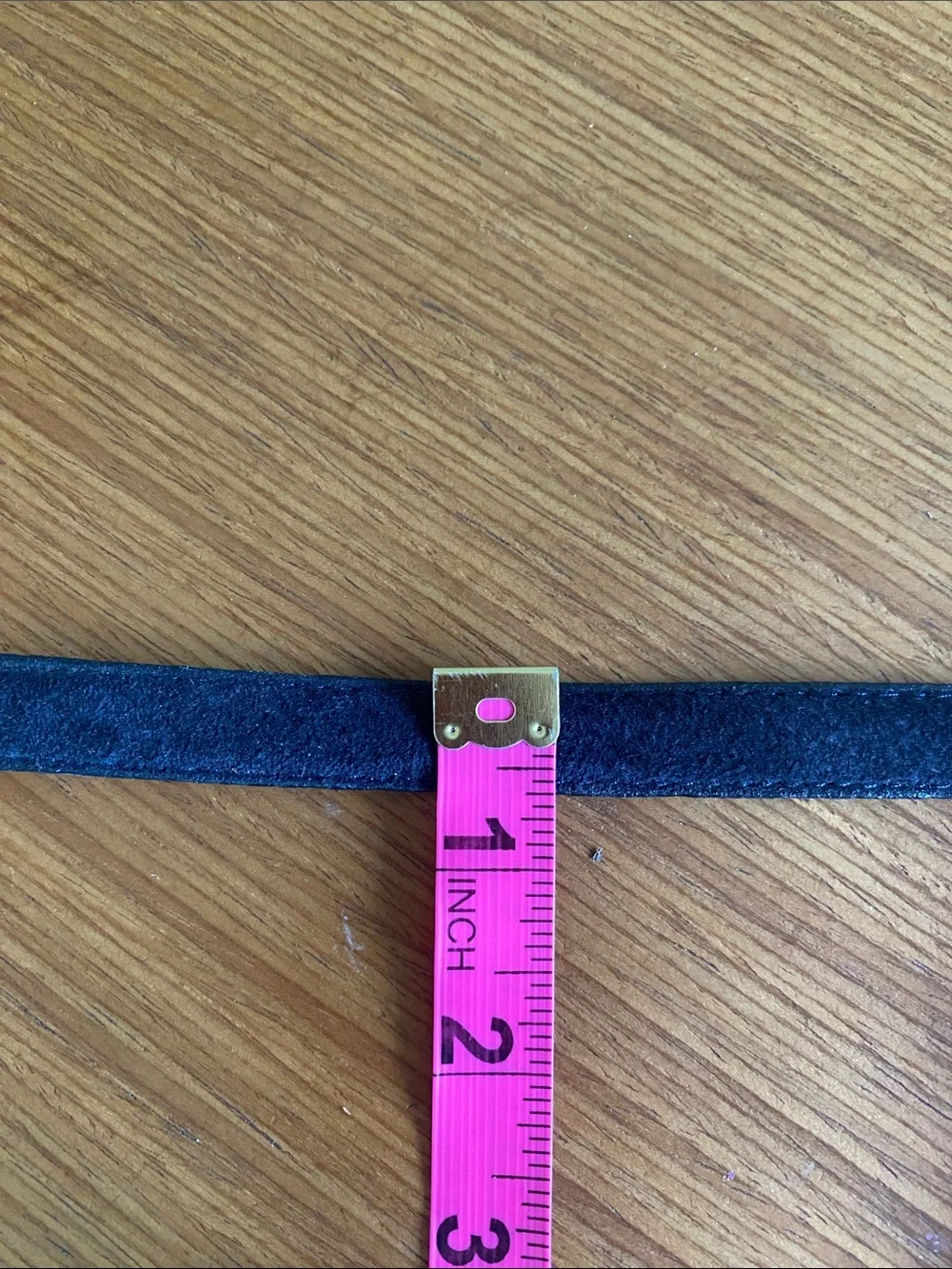 Vintage JG Hook Deep Navy /Black Leather Belt with Gold Sculptural Belt Buckle L